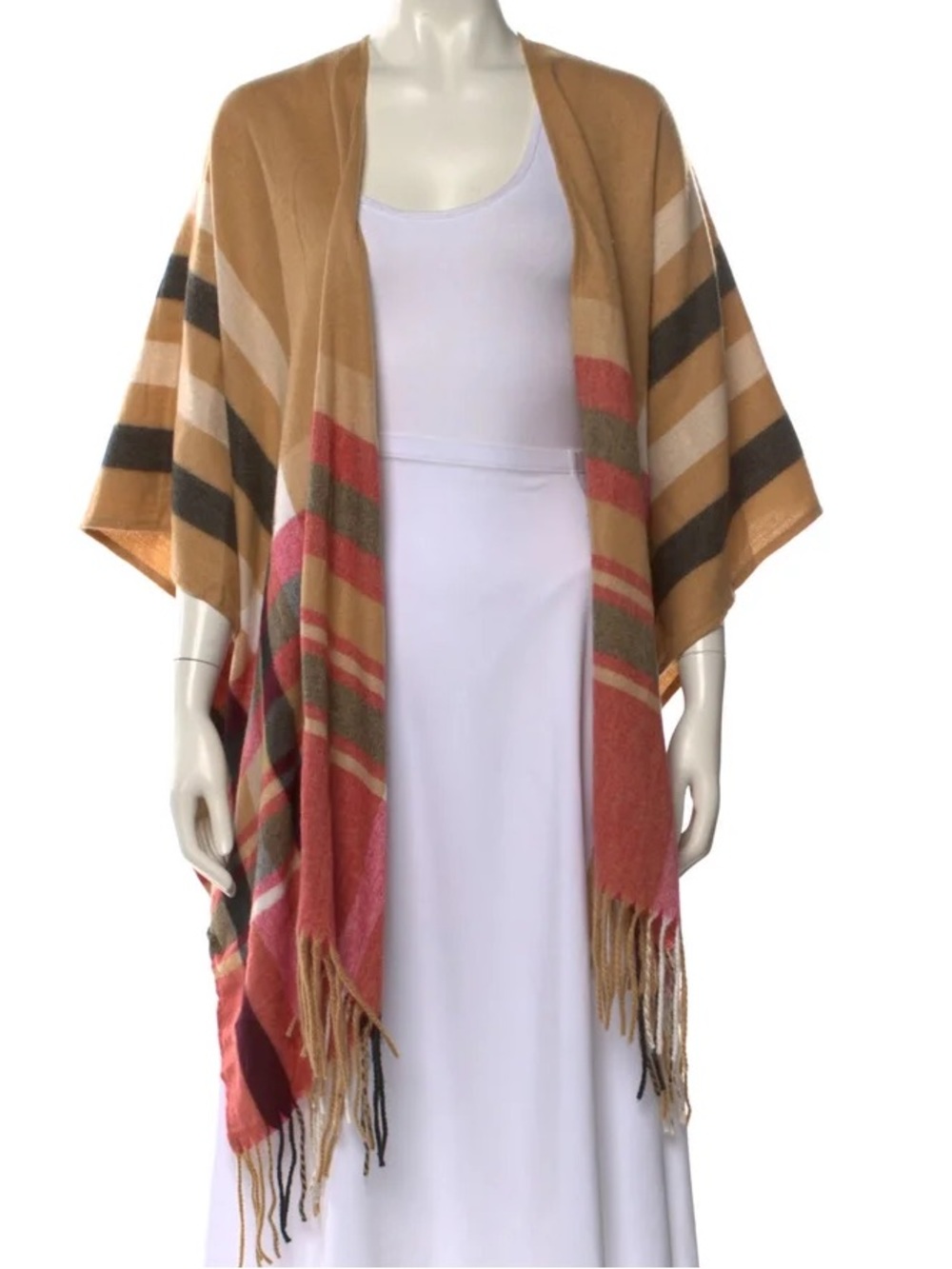 WOOLRICH Women's Cozy Blanket Wrap, Justine Plaid, soft fringe, original $79 - Picture 2 of 8